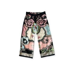 Beautiful pastel colors etro cropped pants